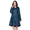 Longo Raincoat Mulheres impermeável à prova de vento capa senhoras diluem chuva Brasão Ponchos Blusão Chubasqueros Mujer Capa De Chuva