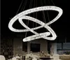Nowoczesne K9 kryształowy żyrandol pierścień Pierścień Pierścień Pierścień wisiorek oświetleniowy do jadalni salon foyer Stairs286m