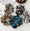 Mode Kvinnor Leopard Hårband Elastics Bands Söt Animal Mönster Hår Scrunchies Tjejs slips Tillbehör Ponytailhållare