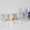 5 ml tom läppglans fem vinkel läpp glansrör kosmetiska klara plaströr guld silver rose makeup flaskan tubo kosmetico vacio de brillo labial de cinco angulos