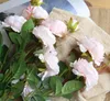 ビンテージ人工牡丹の絹の花1枝3頭のローズブーケホームガーデンパーティーの結婚式の装飾花