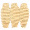 Extensions de cheveux humains indiens blonde 10 paquets Yirubeauty profonde paquet de vagues en gros de dix pièces 10-30inch 613 #