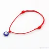 100Pcs Adjustable Red Color Waxes Rope Charm Bracelets Lucky Eye Beads Pendant For Men & Ms Jewelry Gift