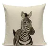 Animal Series Cushion Cover Home Decor Tiger Elephant Aap Sierkussens Covers Linnen Kussensloop voor Sofa Decoratie