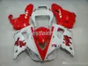 ZXMotor 7Gifts Fairing Kit för Yamaha R1 1998 1999 Röda vita Fairings YZF R1 98 99 VC25