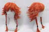 森の中の小さなリトルライフオレンジブレイドヘアウィッグコスプレファンシーパーティーウィッグ