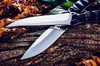 1 pièces haut de gamme survie couteau droit D2 point de goutte miroir poli lame pleine Tang noir G10 poignée lames fixes couteaux avec Kydex