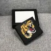 Men wallet designer card holder high quality short wallets classic brand tiger wallet gifts for man genuine leather holder pocket1951