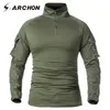 Tactical Long Sleeve T Shirt Men SWAT Soldier Combat Uniform Shirts Fitness Breathable Paintball Army T-Shirt