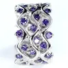 Ametyst Cyrkon Ring Kobiet Tanzanite Full Diamond Ring