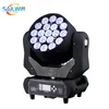 Éclairage à tête mobile led 19x10w RGBW 4 en 1, éclairage à tête mobile avec zoom osram DMX, utilisation sur scène, fournisseur d'usine