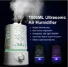 Hot Sale 1500ml umidificador de ar ultra para Home Difusor Humidificador Maker Mist 7Color LED Aroma Difusor