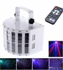 6 Canal RGBW DMX512 LED Mini Butterfly Stage Light Efeito Activado por voz-ativada Controle automático LED Flash Laser Light