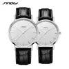 SINOBI SET Couple Watches Top Luxury Quartz Mans Watch Stainless Steel Band Ultra-thin Quartz Time Wristwatch reloj mujer2747