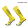 Volwassen kinderen sport sokken antislip knie hoge katoen polyester kous sporten voetbal voetbalsokken handdoek base zweet-absorberend ademend