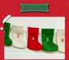24pcs Christmas Stockings Christmas Tree Hanging Pendant Socks Christmas Countdown Stocking Candy Gift Bag Holder Xmas Home Decor