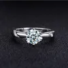 Promesse romantique réglable Wedding Glisten Ring Zircon Stone Couronne de fiançailles pour femmes bijoux doigt DHA12240E