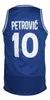Drazen Petrovic #10 Kronos Puertas Dintel Euro Retro Basketball Jersey maschile Numero Numero personalizzato Maglie