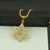 Feliz Chanukah Boa Qualidade Delicada Judaica Estrela Pingente Colar Unisex Hip Hop Colares Colares Ouro Cor Chain Rapper