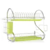 Stainless Carbon Steel Servies Storage Rack Dubbellaags Hakbord