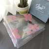 50pcs di alta qualità fiori creativi accessori sacchetti di imballaggio di plastica trasparente borse scatole di favore da regalo con le maniglie