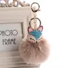 Charms Crystal Faux Fox Fur Keychain Kobiety Tickets Zawieszenie Na Torby Key Breloczek Key Pierścień Zabawki Prezenty Llaveros Biżuteria Dzieci Zabawki
