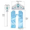 Girls Princess Dress Up Accessories Cosplay Costume Gift Sets For Magic Wand Crown Necklace Earrings Gloves 5 Pieces Per Set