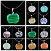 Halsband Smycken Billiga Healing Kristaller Rope Halsband Vackert natursten Pendants Kors Pendants Partihandel Sten halsband