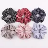 حبل Scrunchies الشعر دوت الشريط شبكة نسيج Scrunchies اكسسوارات الشعر للنساء مطاطا