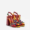 2019 femmes piste sandales femmes Pom Pom floral bloc talon chaussures couleur mélangée Boho sandales robe de soirée Sandalias Mujer été