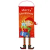 Weihnachten Hängende Flaggen Schaufenster Anhänger Home Party Zimmer Wand Ornament Outdoor Weihnachten Weihnachtsmann Dekoration Tür Flaggen mit Lanyard JK1910