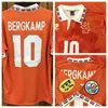 hol 96/98 Eurocup 빈티지 클래식 홈 셔츠 저지 짧은 소매 Bergkamp Cruyff Kluivert 사용자 정의 이름 번호 패치 스폰서