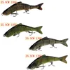 25 cm multi-fogade stora havsfiske lockar stora bete swimbait bass norra gädda musky livliknande krok röd svans 3d öga t2 t191020