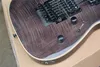 Dwukrotna 24-elementowa gitara elektryczna z Venner Maple Tygrys-Grain, przezroczyste czarne ciało, Floyd Rose i HH Otwarte Pickups, mogą być niestandardowe