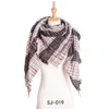 40 style Plaid Scarves Girls Check Shawl Grid Oversized Tassel Wraps Lattice Triangle Neck Scarf Fringed Pashmina Winter Neckerchief