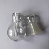 Aschefängerschalen aus Glas mit Bubbler und Kalebasse, männlich weiblich, 10 mm, 14 mm, 18 mm Gelenk, Glas-Perc-Aschenfängerschalen für Glasbongs, Bohrinseln