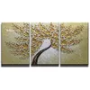 Hand Painted Knife Gold flower Oil Painting Canvas Palette Painting For Living Room Modern flower tree picture Wall Art Pictures2627740