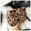 Designer-New Winter Luxury Leopard Fur Handbags Women Bags Designer sac a main Party Messenger Bag Ladies Shoulder Bags