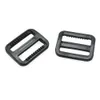 100pcslot Plastic Slider Tri Glide Adjust Buckles Wider Style Backpack Straps Webbing Black7209061