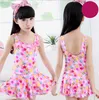 Girl Swimwear Dress Printed Children Swimsuits One Piece Kids Bikini Bathing Suit Fashion Spa Swimming Clothes 3 Colors Wholesale DHW3688