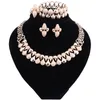 Dubai Jewelry Sets For Women African Beads Jewelry Set Wedding Indian Ethiopian Jewellery Statement Necklace Earrings Set