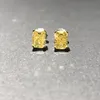 Wong Rain Classic 100% 925 Sterling Silver Created Moissanite Citrine Gemstone Earrings Ear Studs Wedding Fine Jewelry Wholesale CX200628