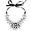 Flower Ribbon Chain Short Necklace Pendant Crystal Choker Chunky Collar Factory price expert design Quality Latest Style Original Status