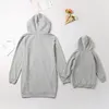 Ropa familiar a juego Corazón Impreso Madre Hija Sudaderas con capucha Mamá Niñas Sudadera a juego Adulto Niños Trajes 5 Diseños Opcional DHW2140