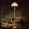 Copper table lamp European retro living room study floor lamp bedroom bedside decoration lighting creative wedding copper lamps