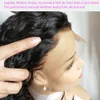 ブラジルのバージン人間の髪の毛のかつら13 * 4レースの前面黒色Pre Plicked Natural Hairline Blach Not Wave Cully