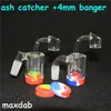 Hookahs Mini 2inch Glass Ash Catcher Reclaimer med 5 ml silikonbehållare 14mm 18mm tjock Pyrex Ashcatcher Bong Water Pipes för DAB RIGS Nectar Collector