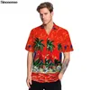 Männer Lässige Hemden 3d Gedruckt Kurzarm Hemd Männer Streetwear Marke Kleidung 2021 Sommer Hawaiianer Strand Aloha Party Camp Camisa Hombre