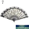 Party Wedding Prom Lace Fabric Silk Folding Hand Held Dance Fans Flower7143327