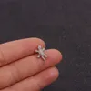 1pc cz djur gecko brosk charm örhängen ödla reptil helix stud öra piercing smycken tragus conch skruv tillbaka